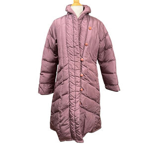 Vintage Down Filled Townley Puffer Coat Size L Purple